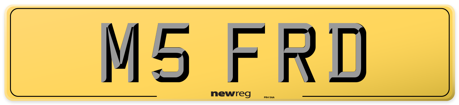M5 FRD Rear Number Plate