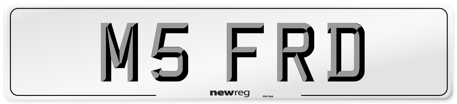 M5 FRD Front Number Plate