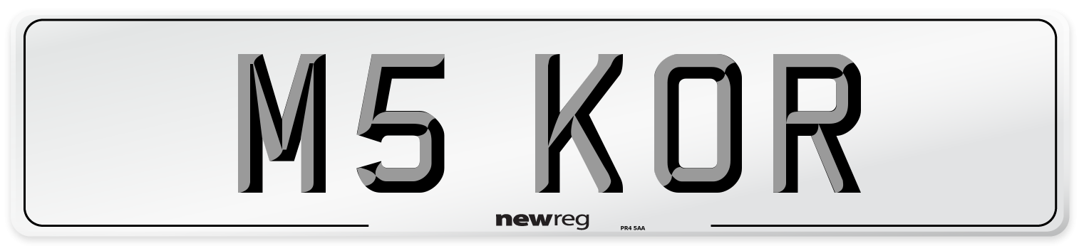 M5 KOR Front Number Plate