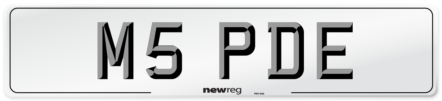 M5 PDE Front Number Plate