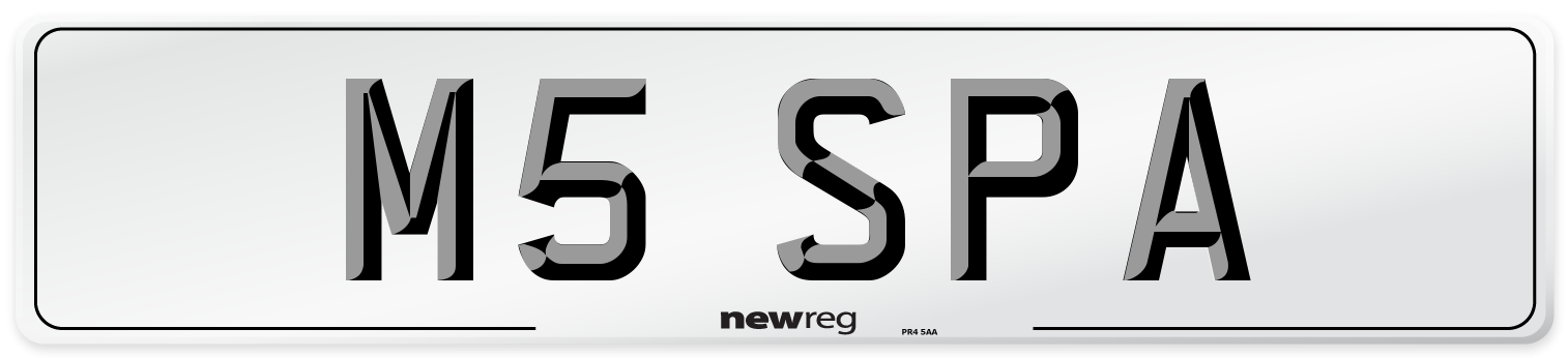 M5 SPA Front Number Plate