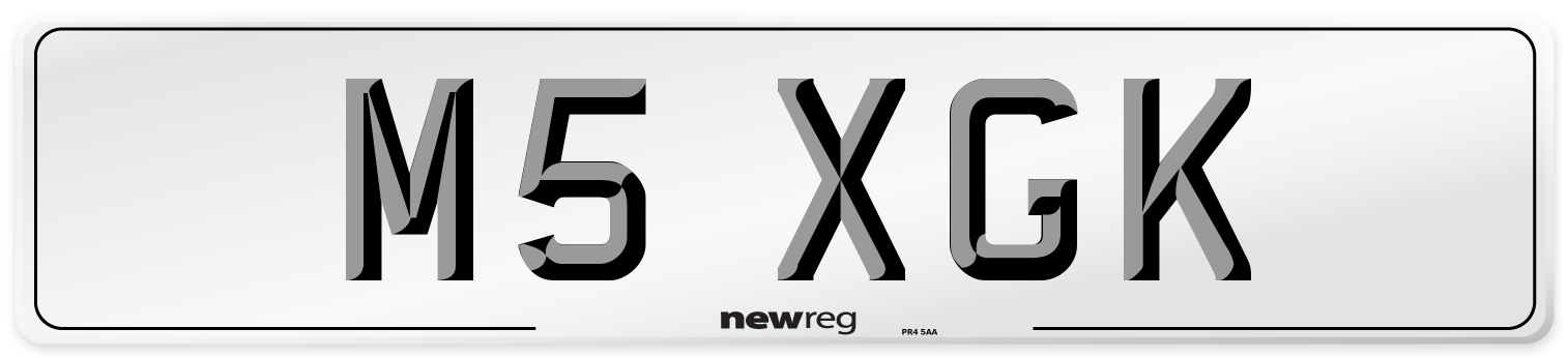 M5 XGK Front Number Plate