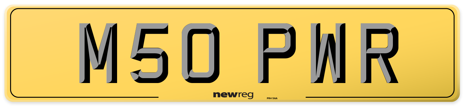 M50 PWR Rear Number Plate