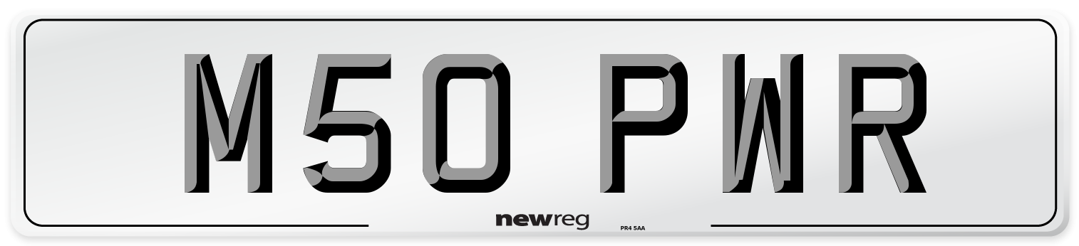 M50 PWR Front Number Plate