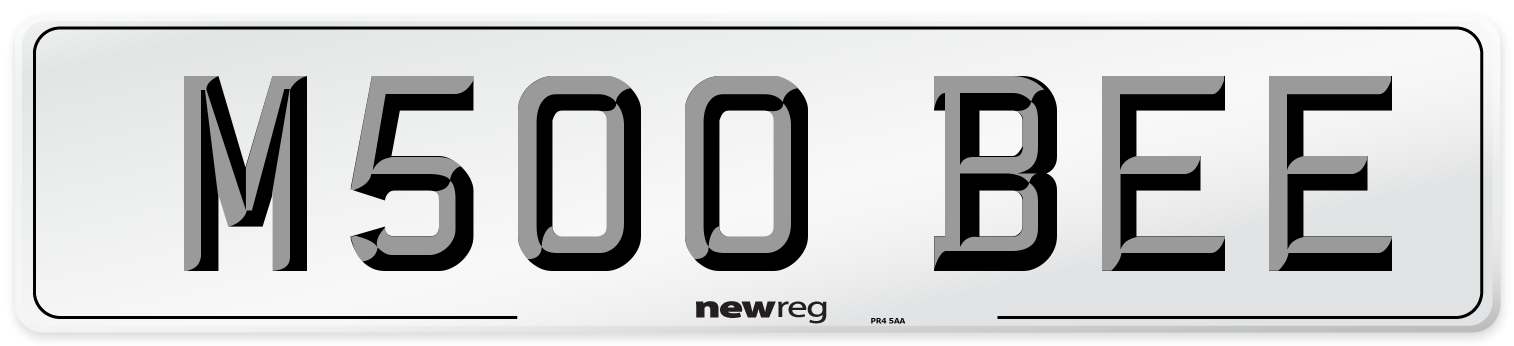M500 BEE Front Number Plate