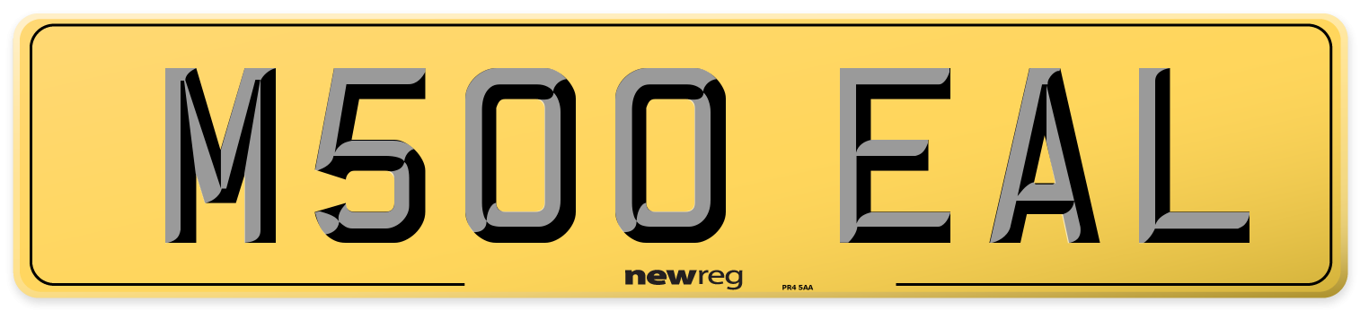 M500 EAL Rear Number Plate