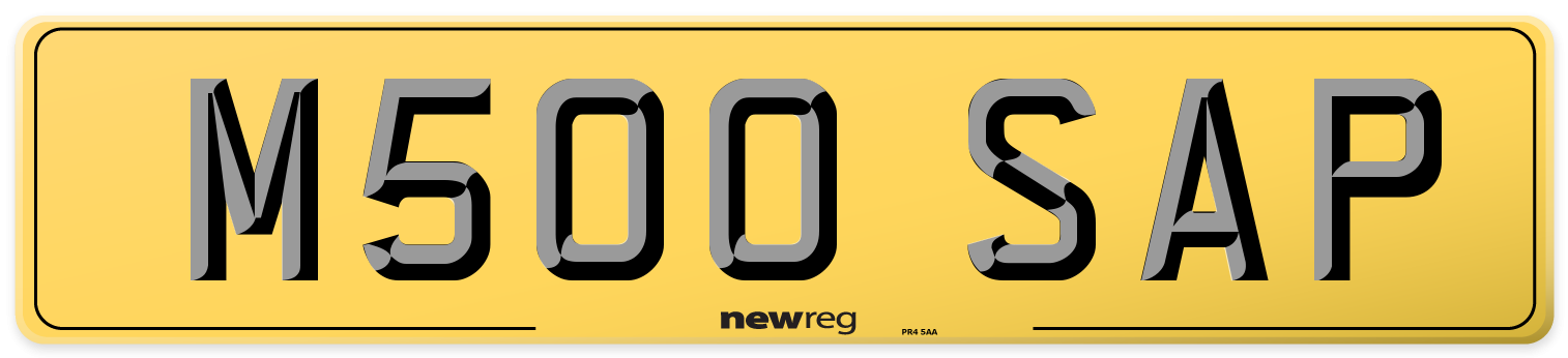 M500 SAP Rear Number Plate