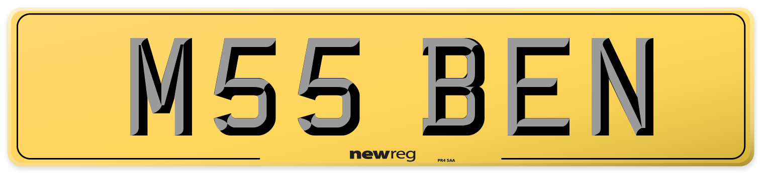 M55 BEN Rear Number Plate