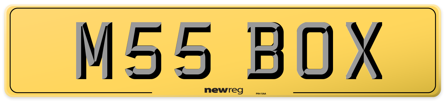 M55 BOX Rear Number Plate