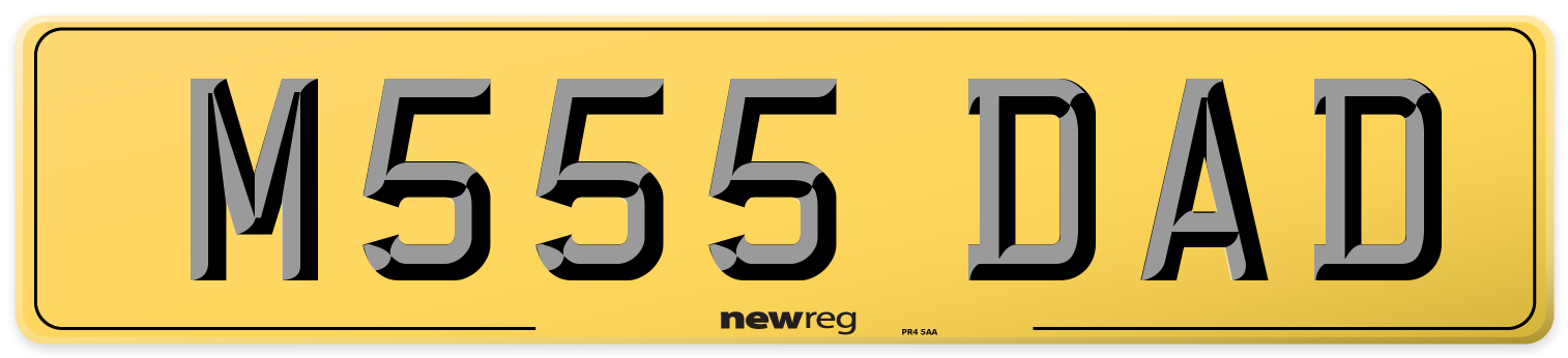 M555 DAD Rear Number Plate