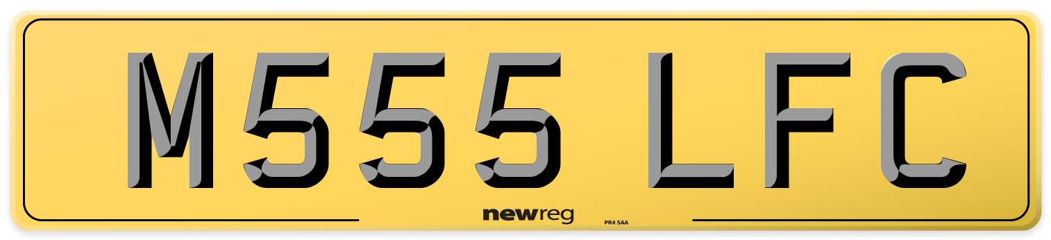 M555 LFC Rear Number Plate