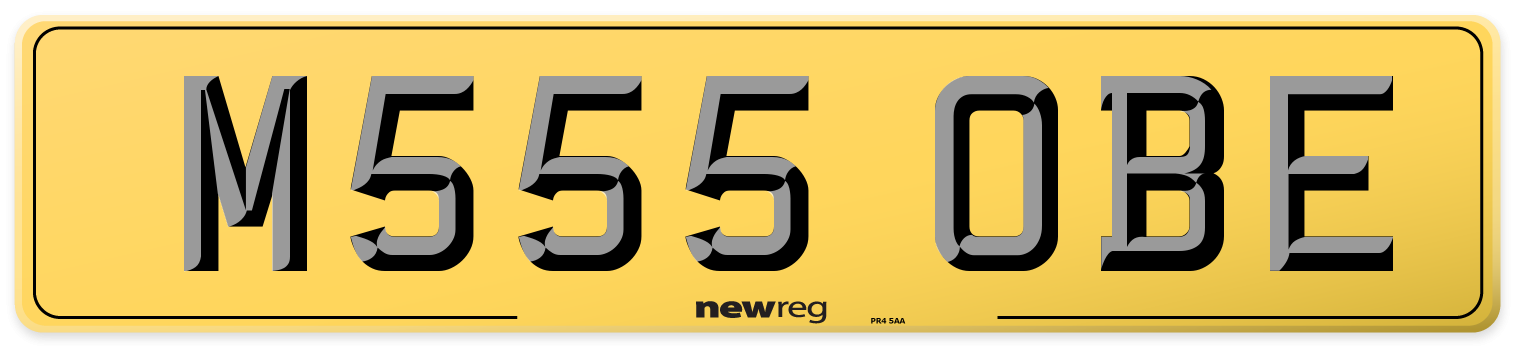 M555 OBE Rear Number Plate