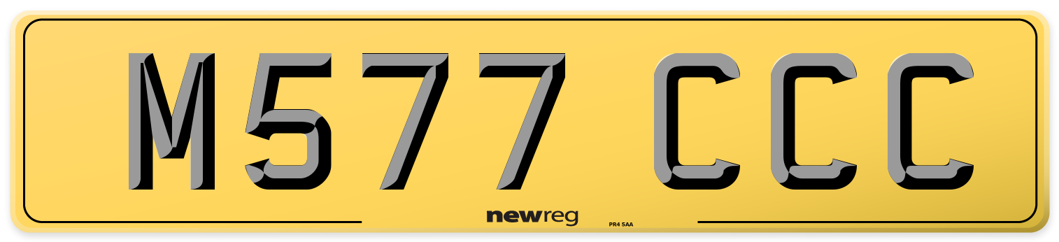 M577 CCC Rear Number Plate