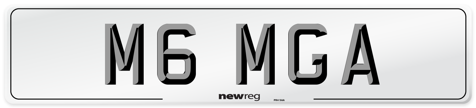 M6 MGA Front Number Plate