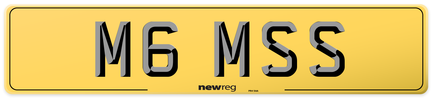 M6 MSS Rear Number Plate