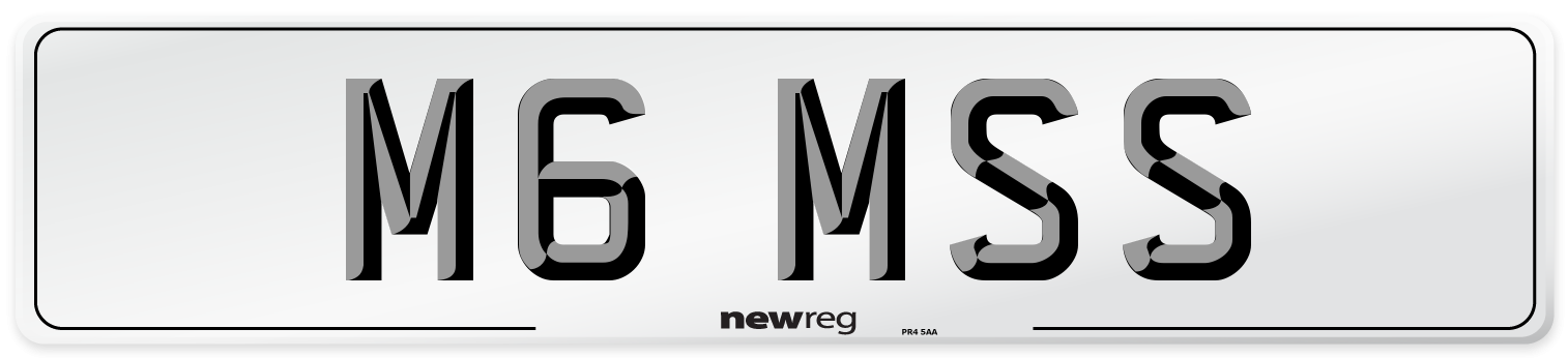 M6 MSS Front Number Plate