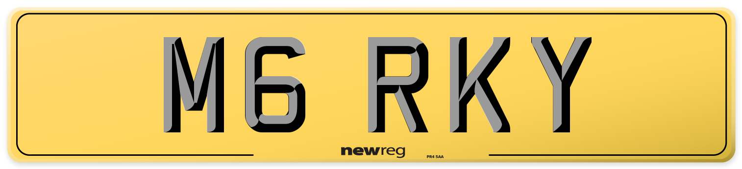 M6 RKY Rear Number Plate