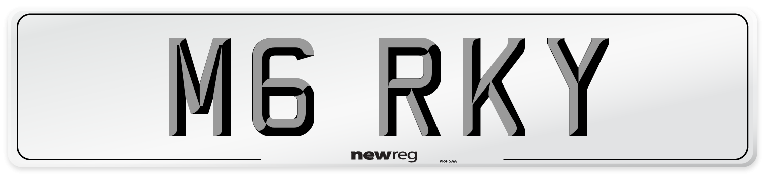 M6 RKY Front Number Plate