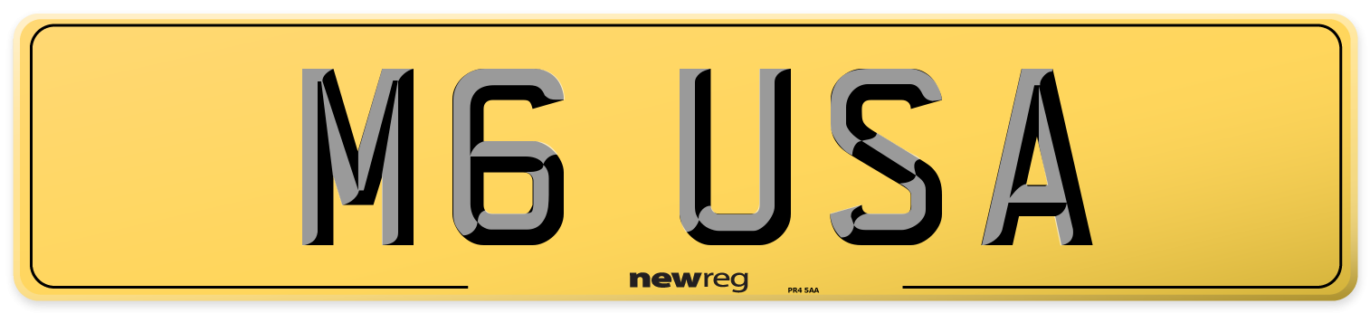 M6 USA Rear Number Plate