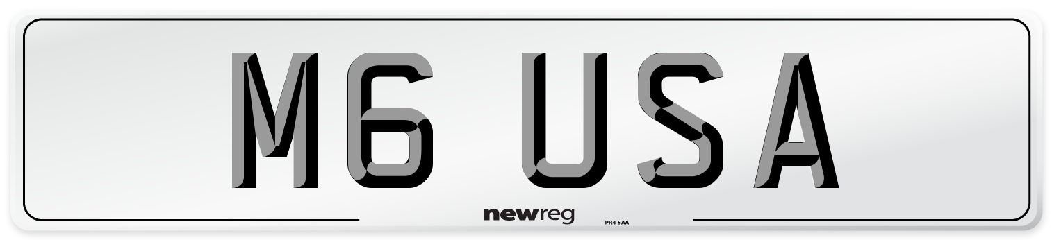 M6 USA Front Number Plate