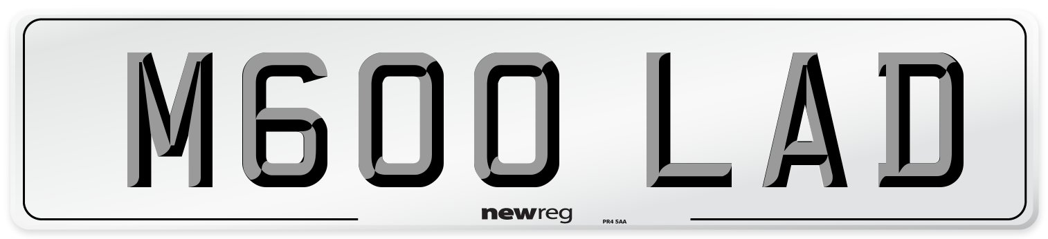 M600 LAD Front Number Plate