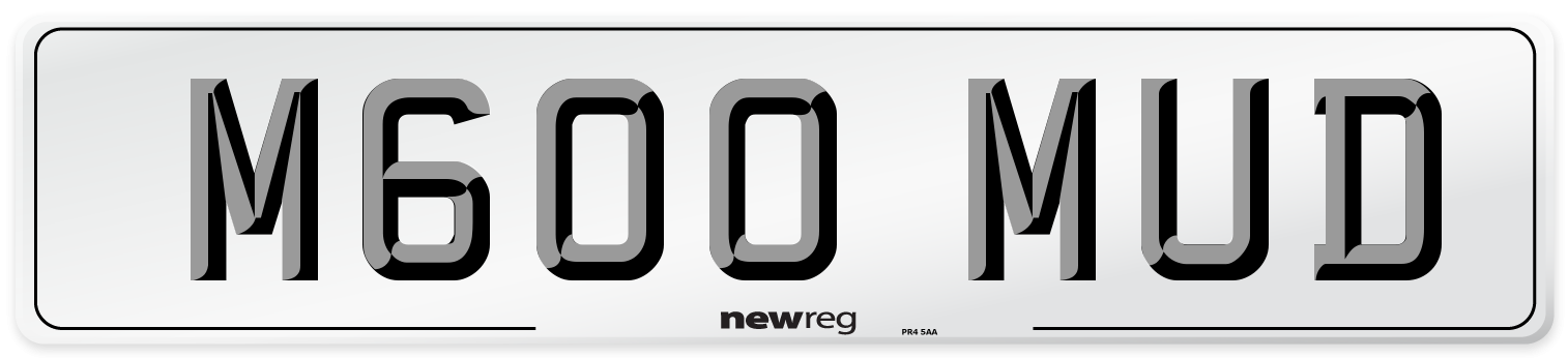 M600 MUD Front Number Plate