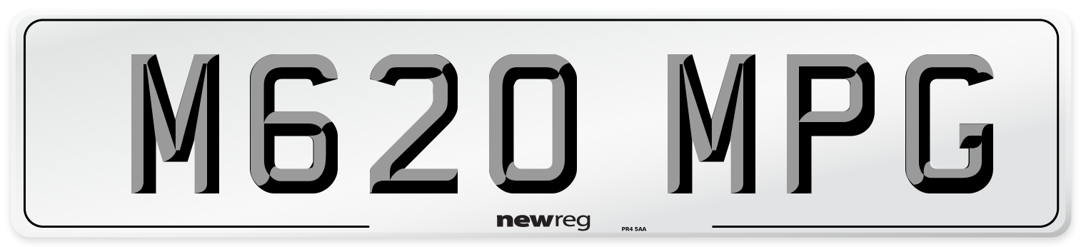 M620 MPG Front Number Plate
