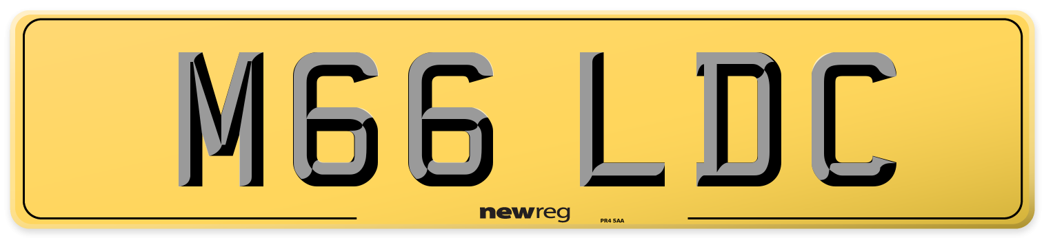 M66 LDC Rear Number Plate