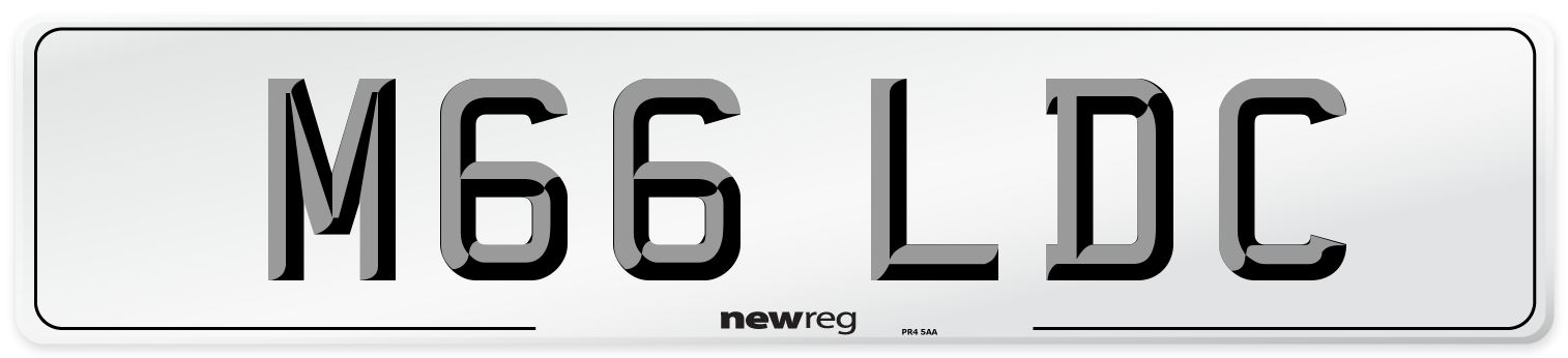 M66 LDC Front Number Plate