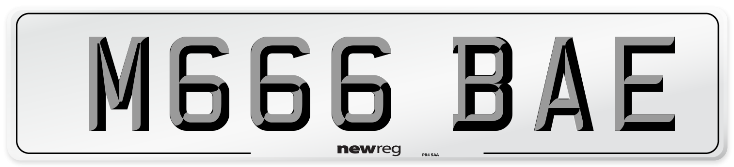 M666 BAE Front Number Plate