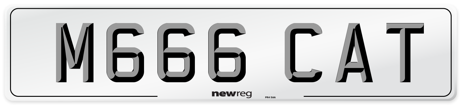 M666 CAT Front Number Plate