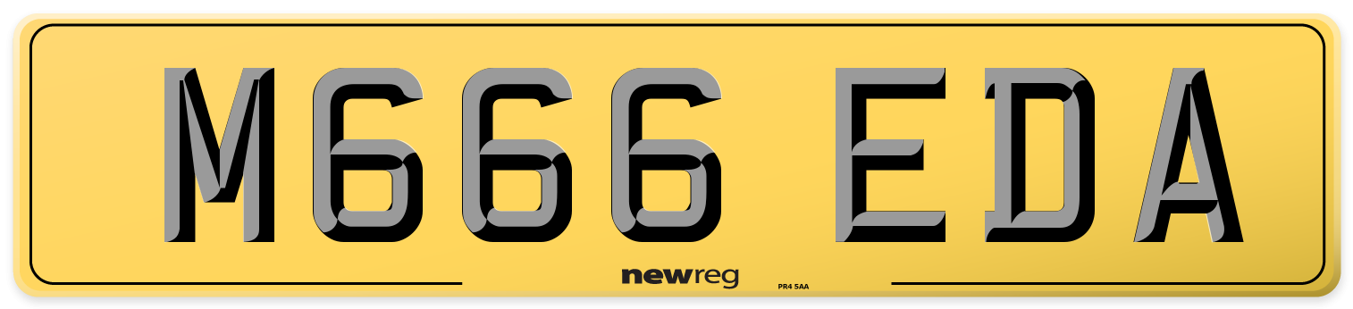 M666 EDA Rear Number Plate