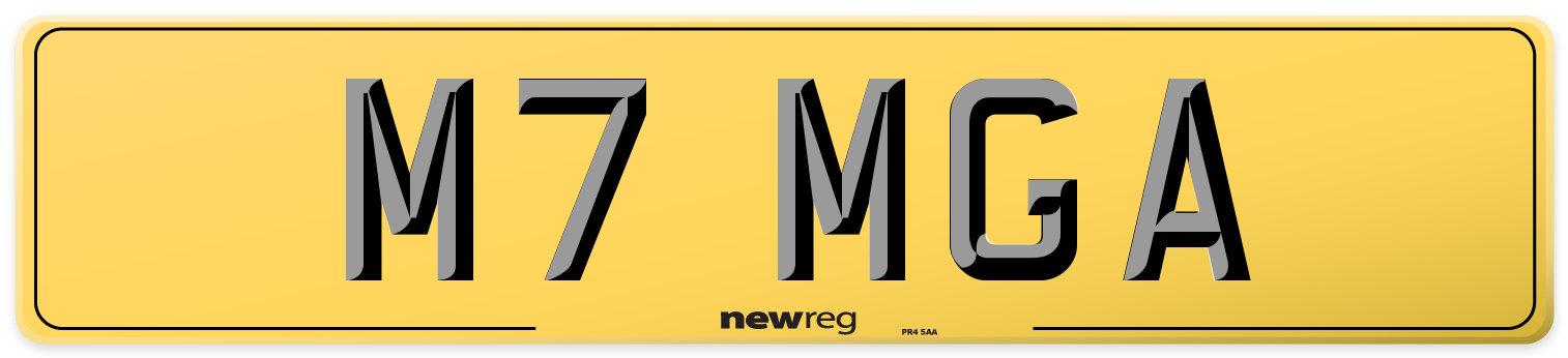 M7 MGA Rear Number Plate