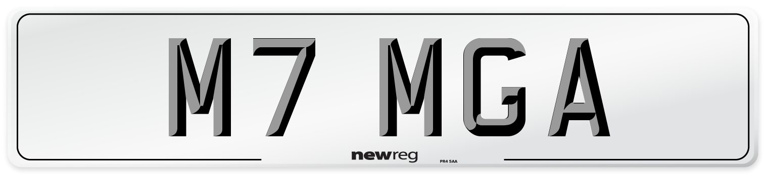 M7 MGA Front Number Plate