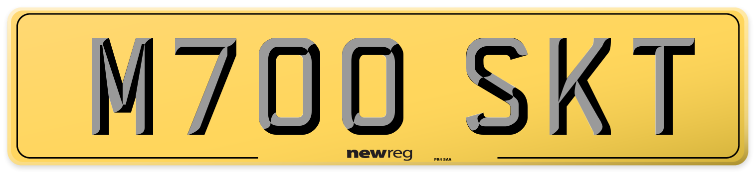 M700 SKT Rear Number Plate