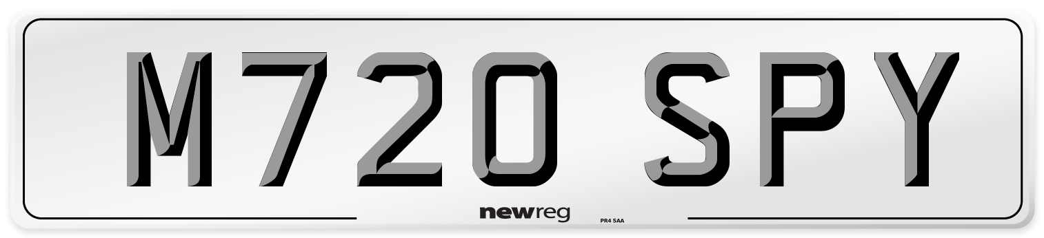 M720 SPY Front Number Plate