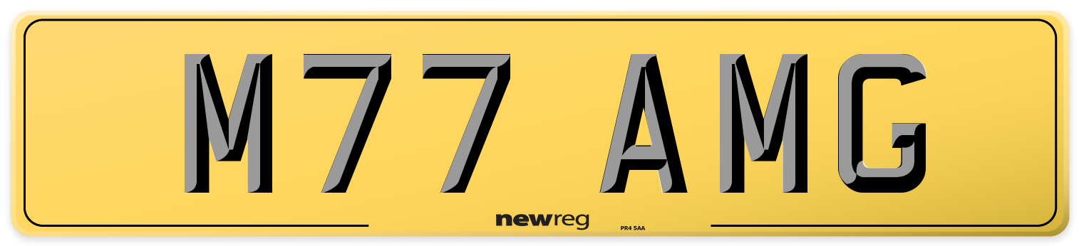 M77 AMG Rear Number Plate