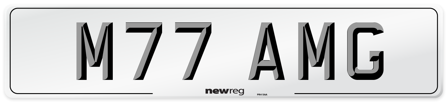 M77 AMG Front Number Plate