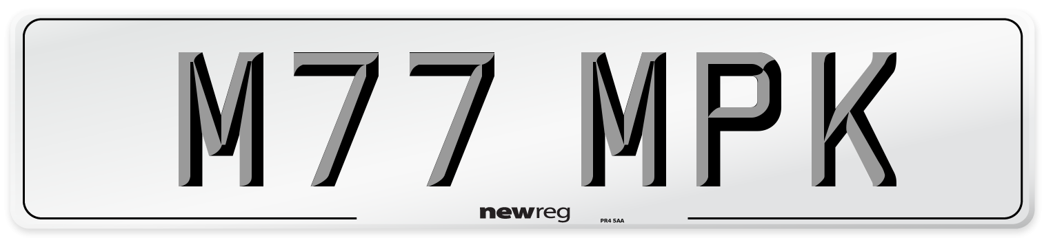 M77 MPK Front Number Plate