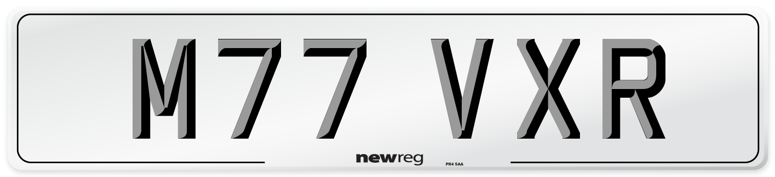 M77 VXR Front Number Plate