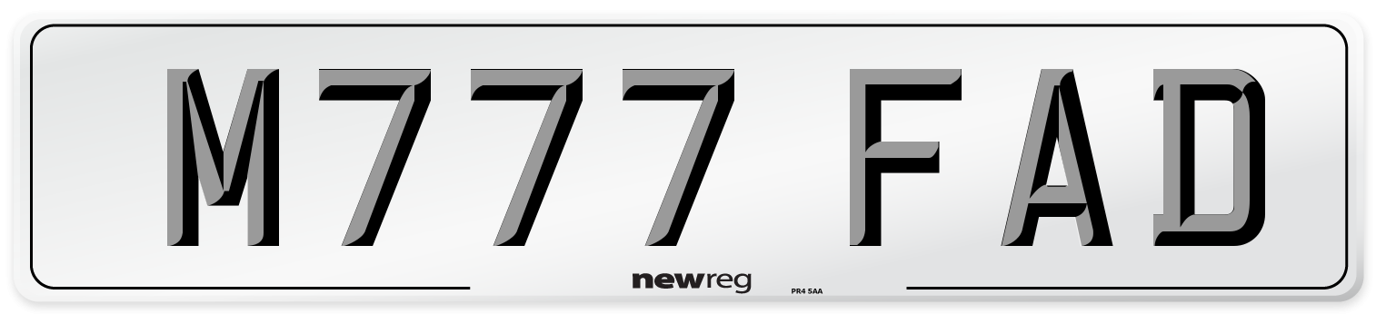 M777 FAD Front Number Plate