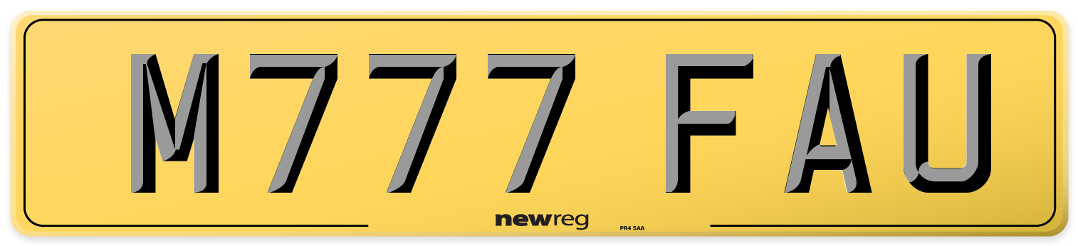 M777 FAU Rear Number Plate