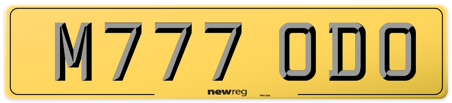 M777 ODO Rear Number Plate