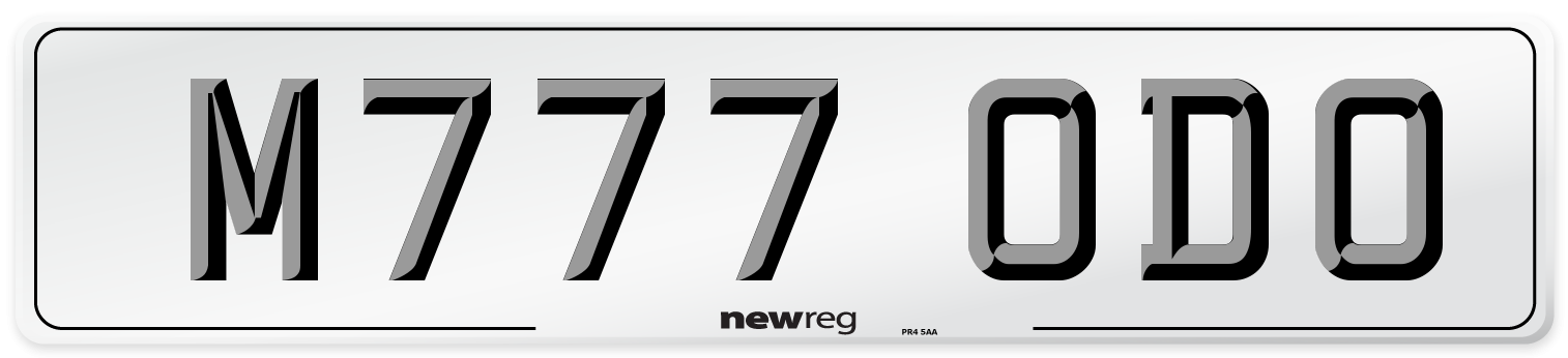 M777 ODO Front Number Plate