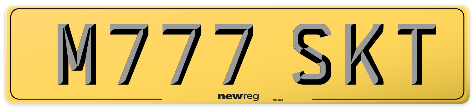M777 SKT Rear Number Plate