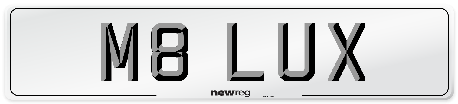 M8 LUX Front Number Plate