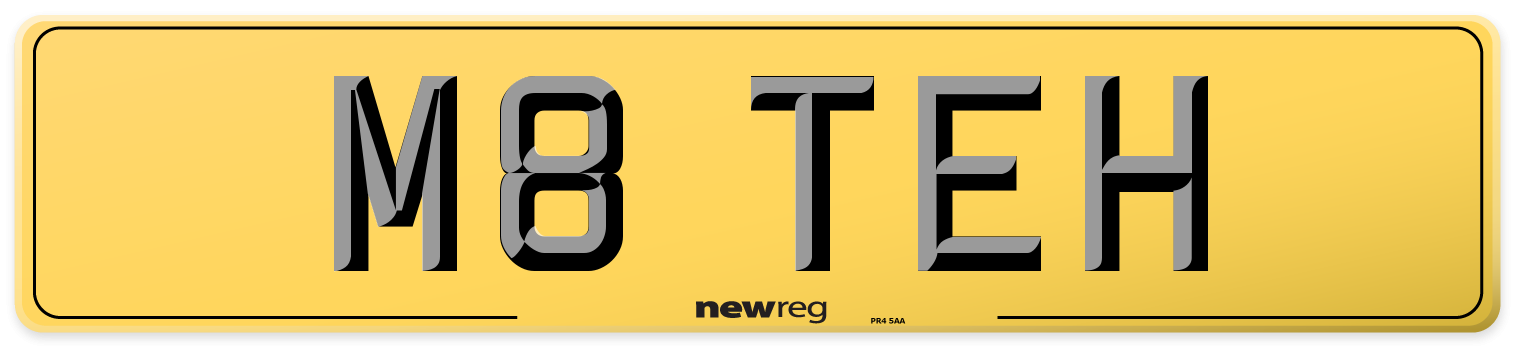 M8 TEH Rear Number Plate