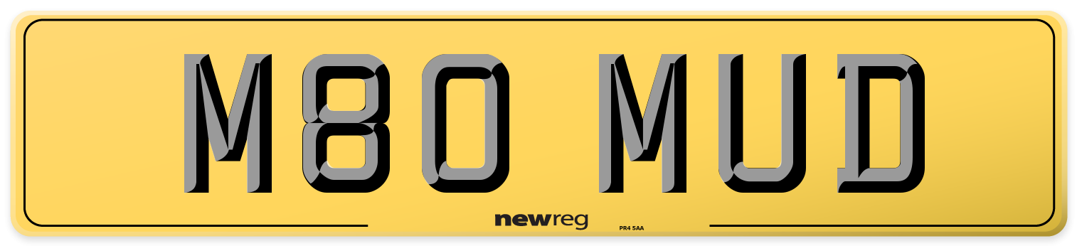 M80 MUD Rear Number Plate