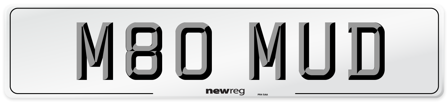 M80 MUD Front Number Plate