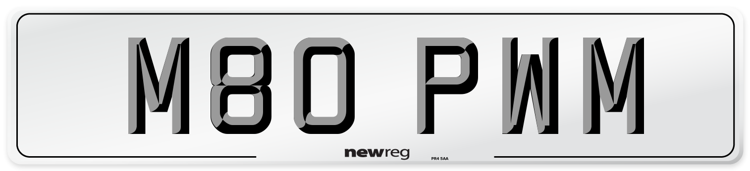 M80 PWM Front Number Plate
